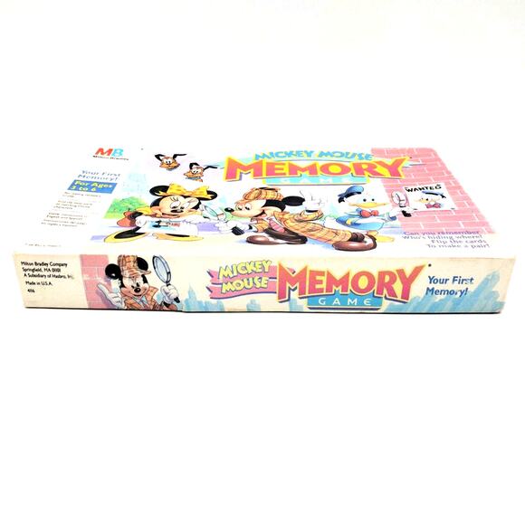 Disney Mickey Mouse Memory Game Milton Bradley 1990 Complete Ages 3+ Minnie VTG - Picture 2 of 5
